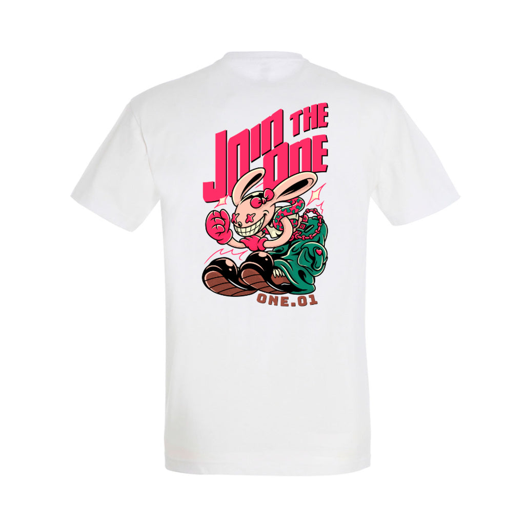 T-Shirt Pink Rabbit - White