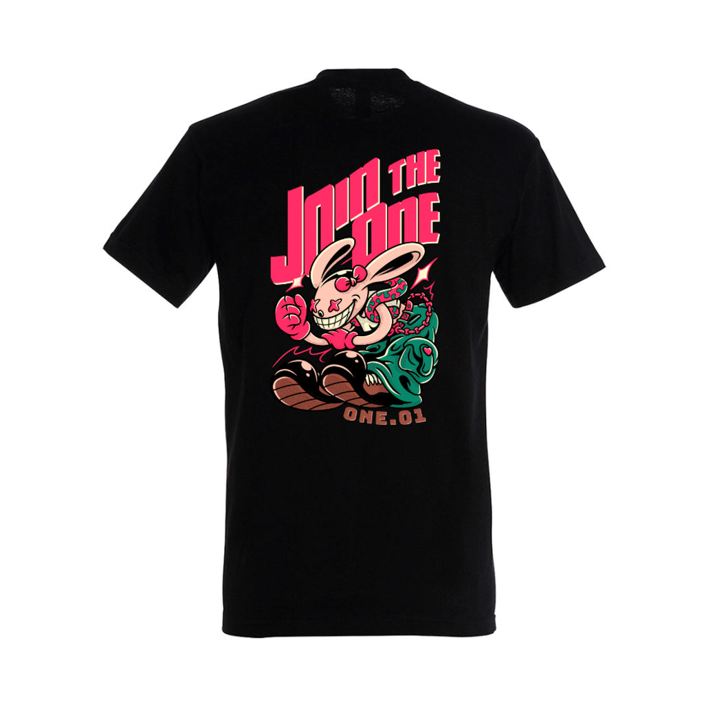 T-Shirt Pink Rabbit Noir